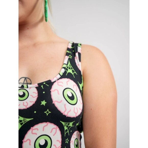 SOURPUSS Jeepers Peepers Eyeball Tank Dress - Picture 4 of 6